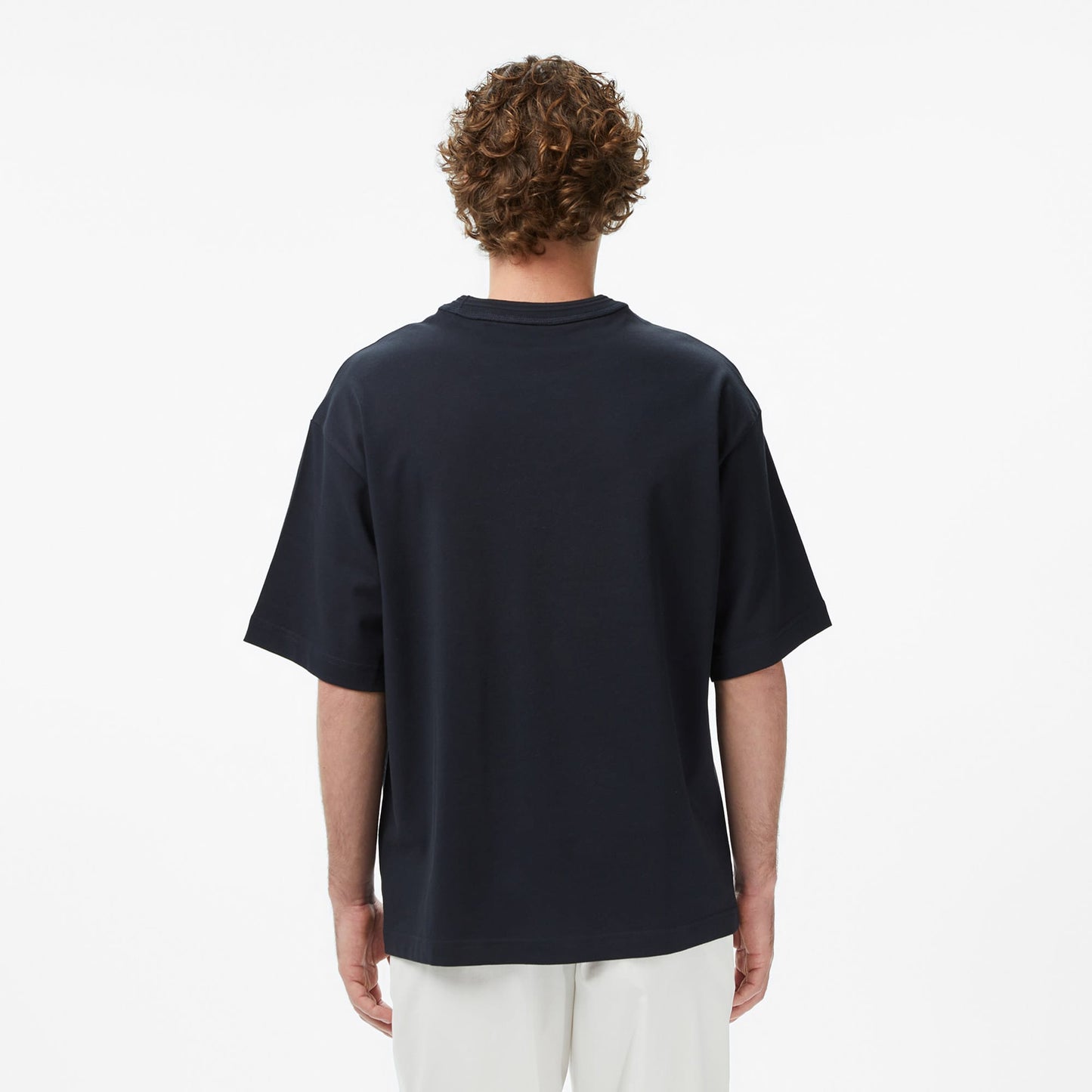 Lacoste Erkek Loose Fit Bisiklet Yaka Baskılı Koyu Gri T-shirt