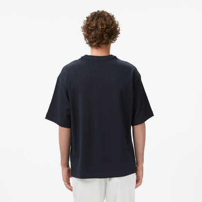 Lacoste Erkek Loose Fit Bisiklet Yaka Baskılı Koyu Gri T-shirt
