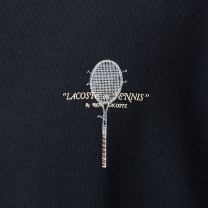 Lacoste Erkek Loose Fit Bisiklet Yaka Baskılı Koyu Gri T-shirt