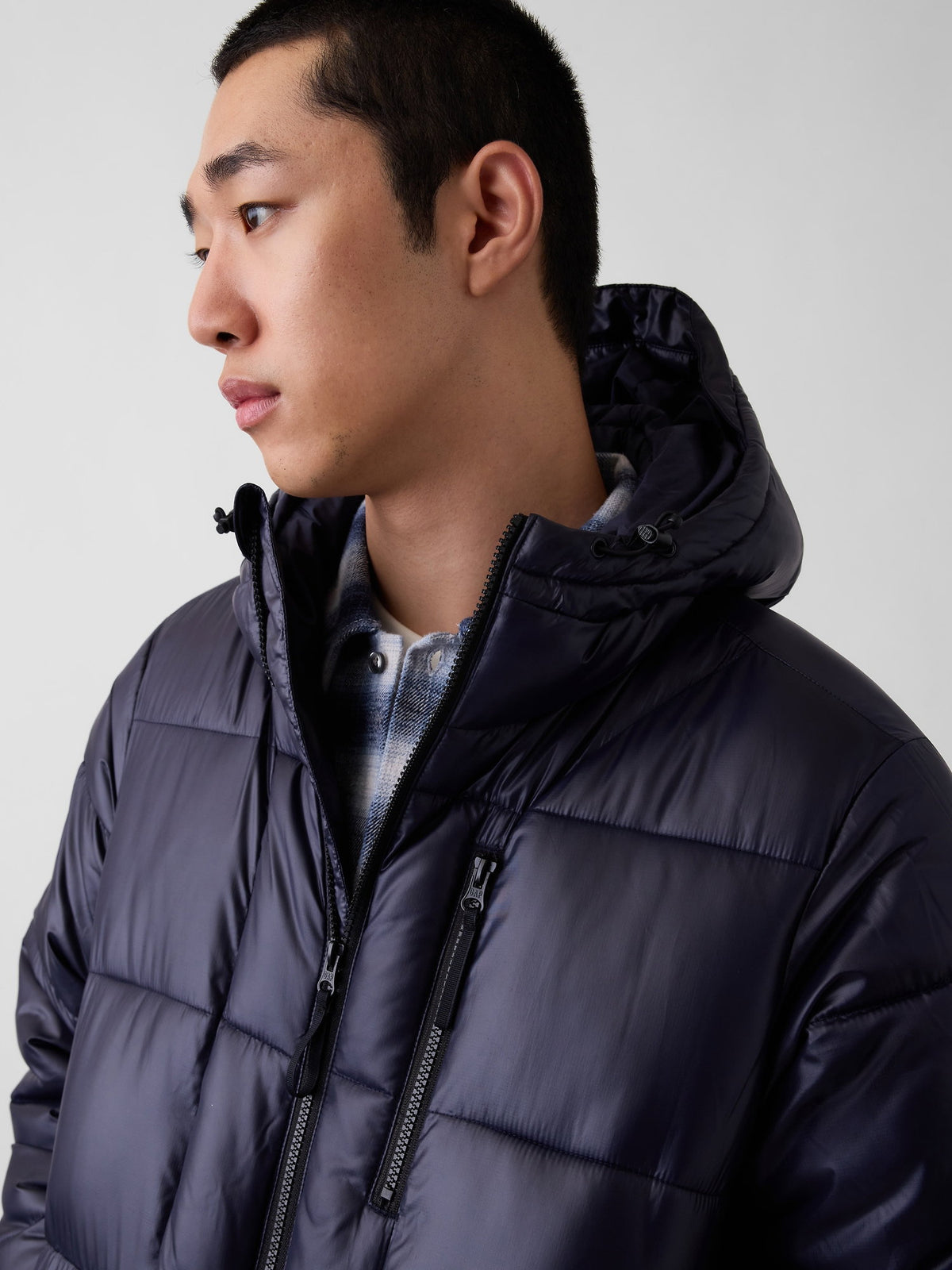 Lacivert Recycled Heavyweight Puffer Şişme Mont