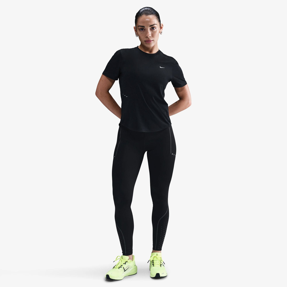 Nike Swft Tfadv Hr Ref 7/8 Tgt Kadın Siyah Tayt