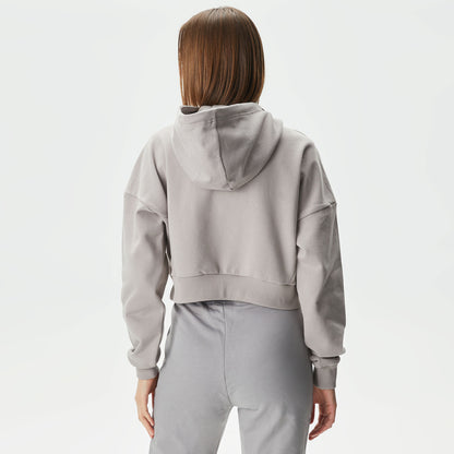 United4 Classic Kadın Gri Hoodie