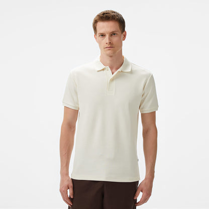 Nautica Erkek Ekru Slim Fit Polo Yaka T-shirt