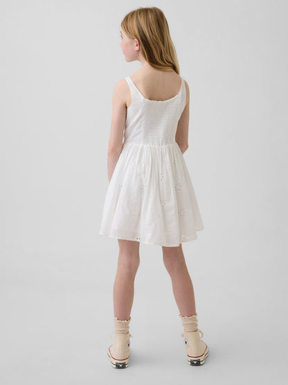 Beyaz Eyelet Elbise