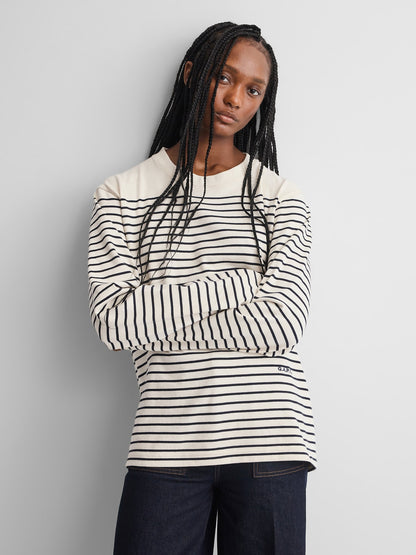 Beyaz Gap × A.p.c. Çizgili T-shirt