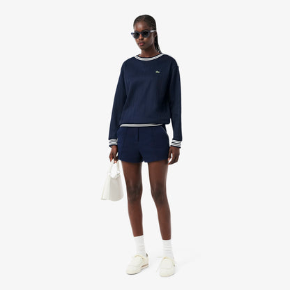 Lacoste Relaxed Fit Kadın Lacivert Sweatshirt