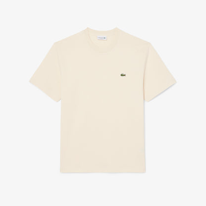 Lacoste Erkek Classic Fit Bisiklet Yaka Bej T-shirt