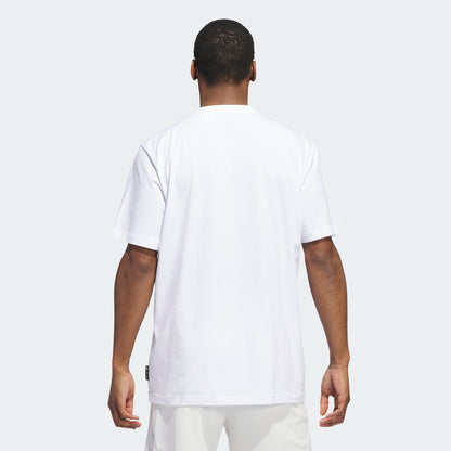 Adidas Crest Basketball Graphic Erkek Beyaz T-shirt