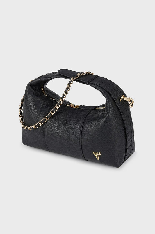 Midi Croissant Black Bag