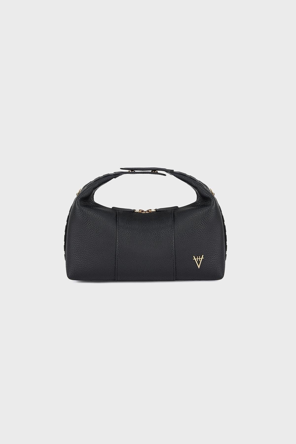 Midi Croissant Black Bag