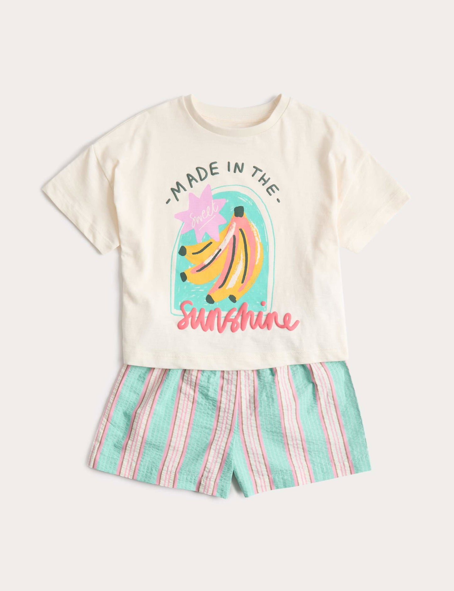 Pamuklu Desenli Pijama Takımı