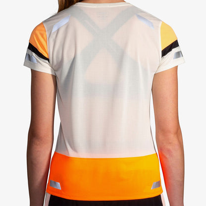 Brooks Run Visible Sleeve 2.0 Kadın Beyaz T-shirt