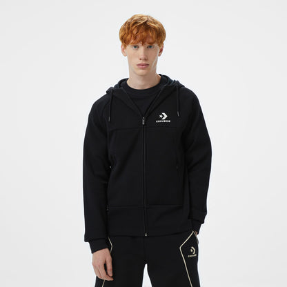 Converse Star Chevron Baskılı Regular Fit Erkek Siyah Swetashirt