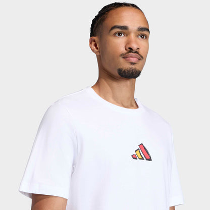 Adidas Ispanya Tango Graphic Erkek Beyaz T-shirt