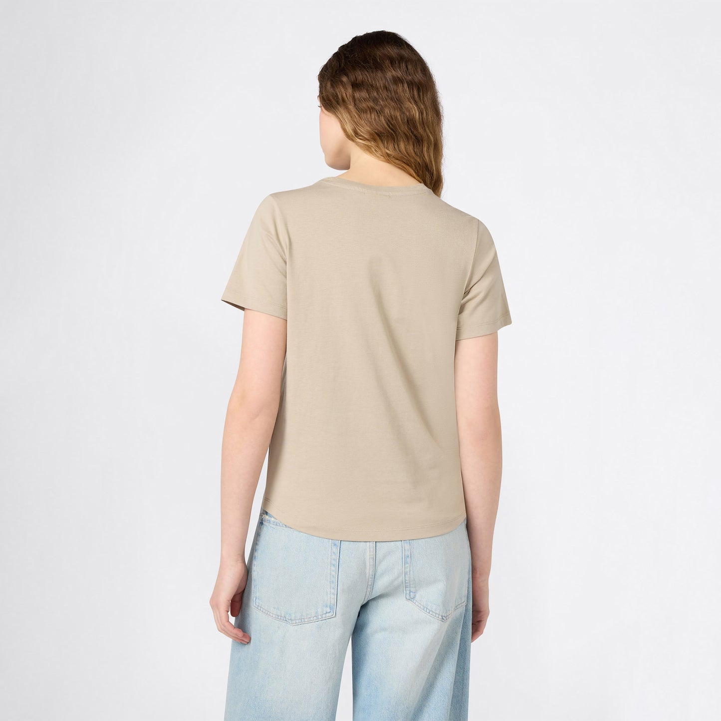 Champion Ss Regular Fit Kadın Bej T-shirt