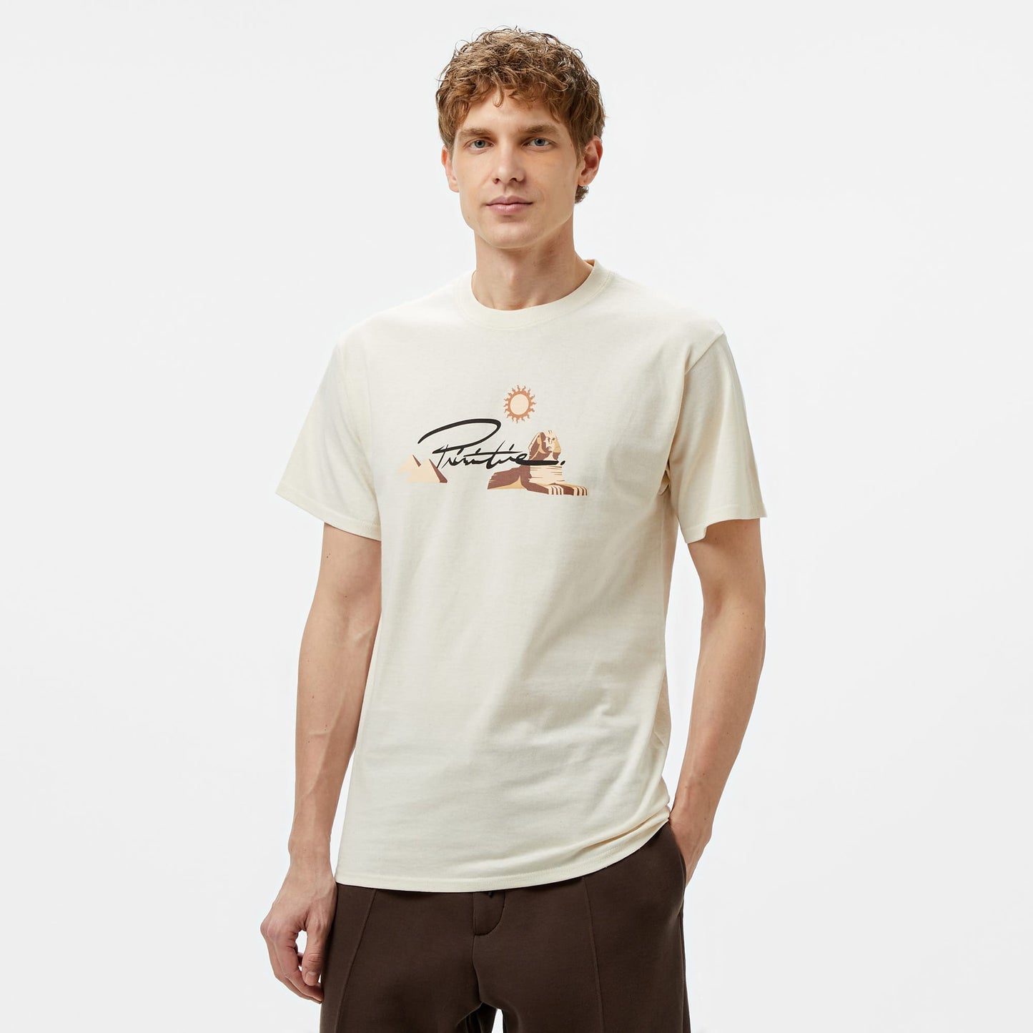 Primitive Passage Erkek Krem T-shirt