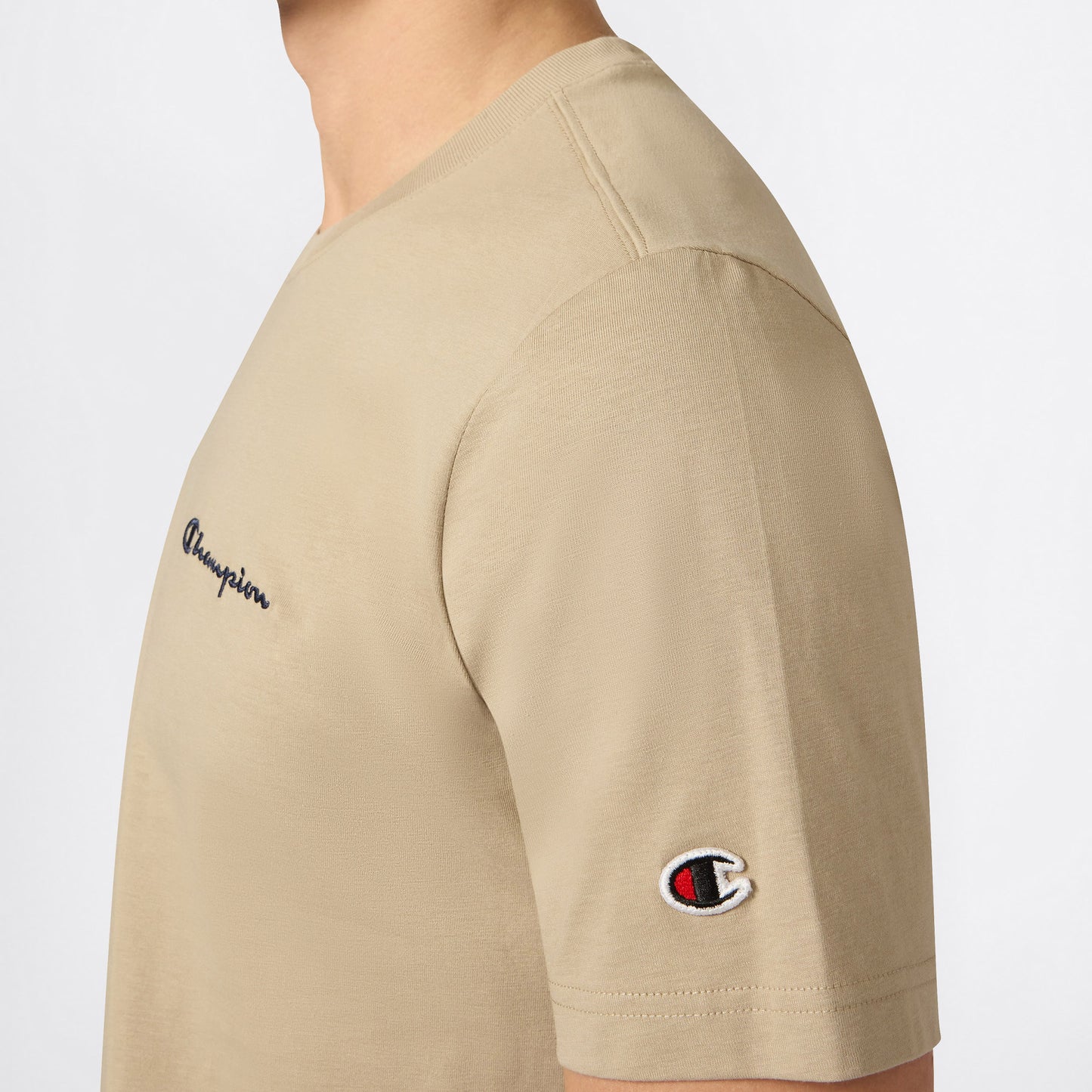 Champion Ss Regular Fit Erkek Bej T-shirt