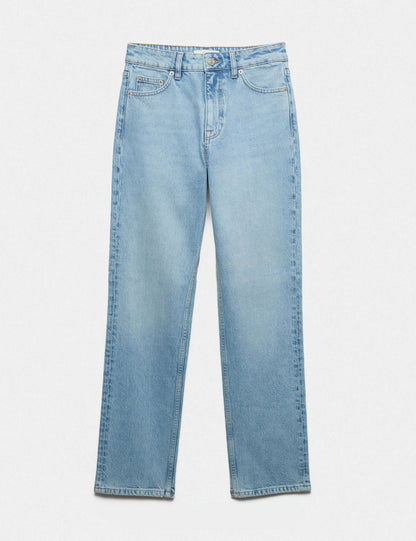 Orta Bel Düz Paça Bilek Boy Jean