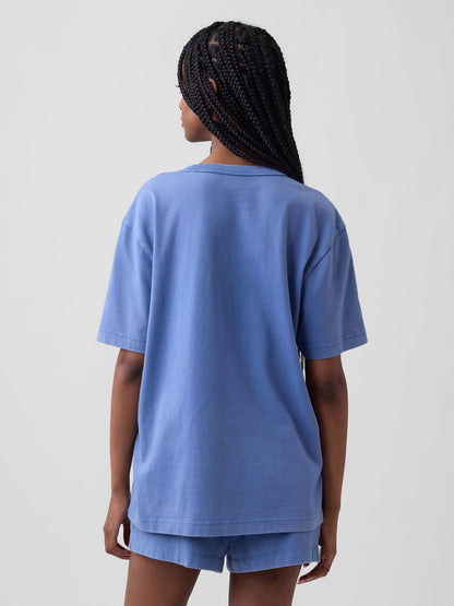 Mavi Nap Logo Oversized Pijama Üstü