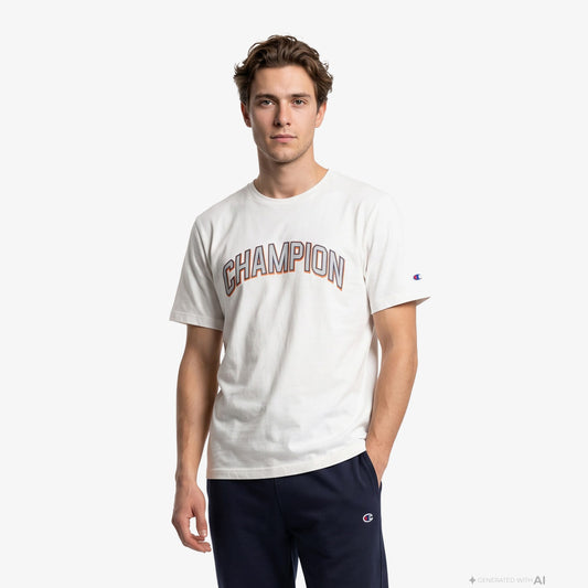 Champion Ss Erkek Mavi T-shirt