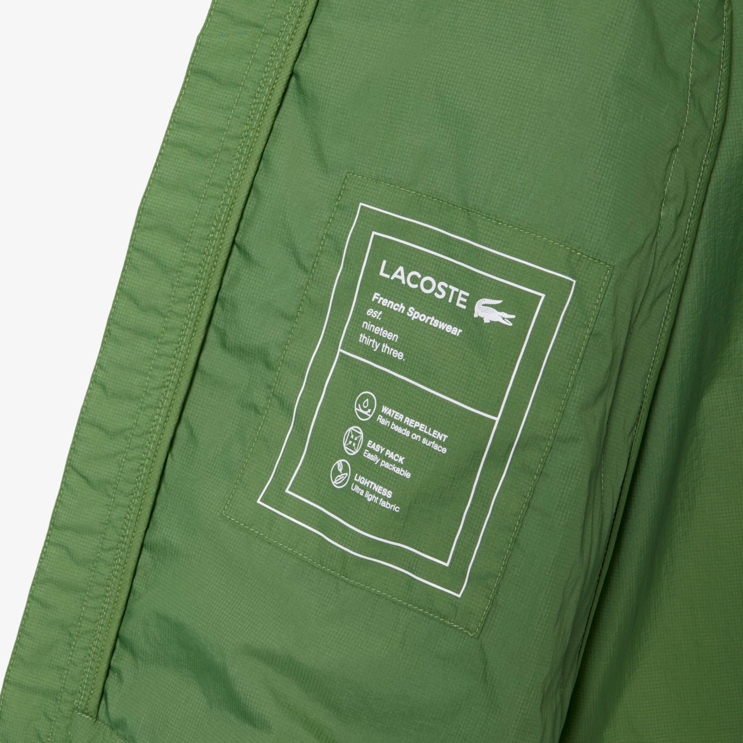 Lacoste Erkek Kapüşonlu Yeşil Yağmurluk