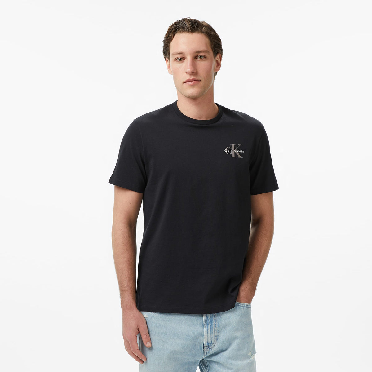 Calvin Klein 30s Jersey Classic Micro Mono Erkek Siyah T-shirt
