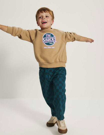 Grafik Baskılı Pamuklu Sweatshirt