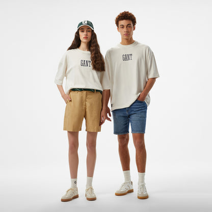 Hoss X Gant New Generation Unisex Beyaz T-shirt