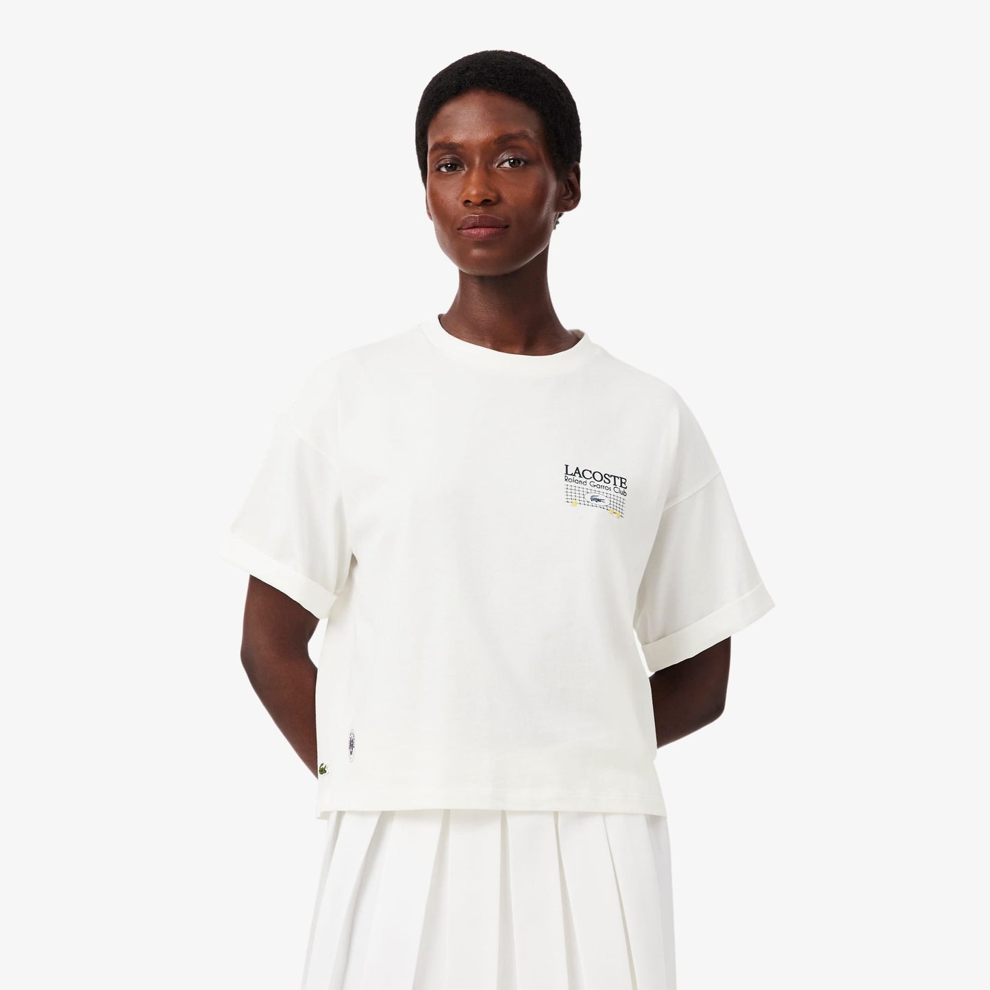 Lacoste Relaxed Fit Kadın Beyaz T-shirt