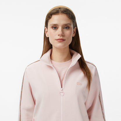 Lacoste Kadın Regular Fit Dik Yaka Pembe Sweatshirt
