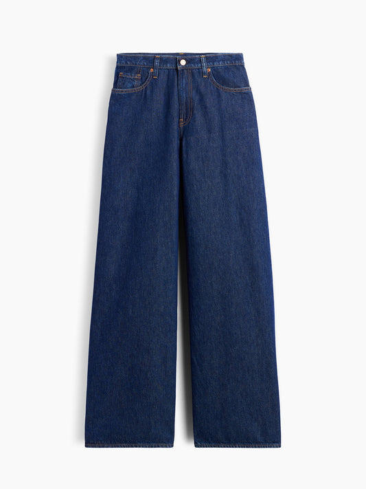 Koyu Mavi Low Slung Extra Baggy Jean Pantolon