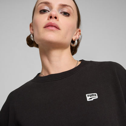 Puma Downtown Re:collectıon Crew Kadın Siyah Sweatshirt
