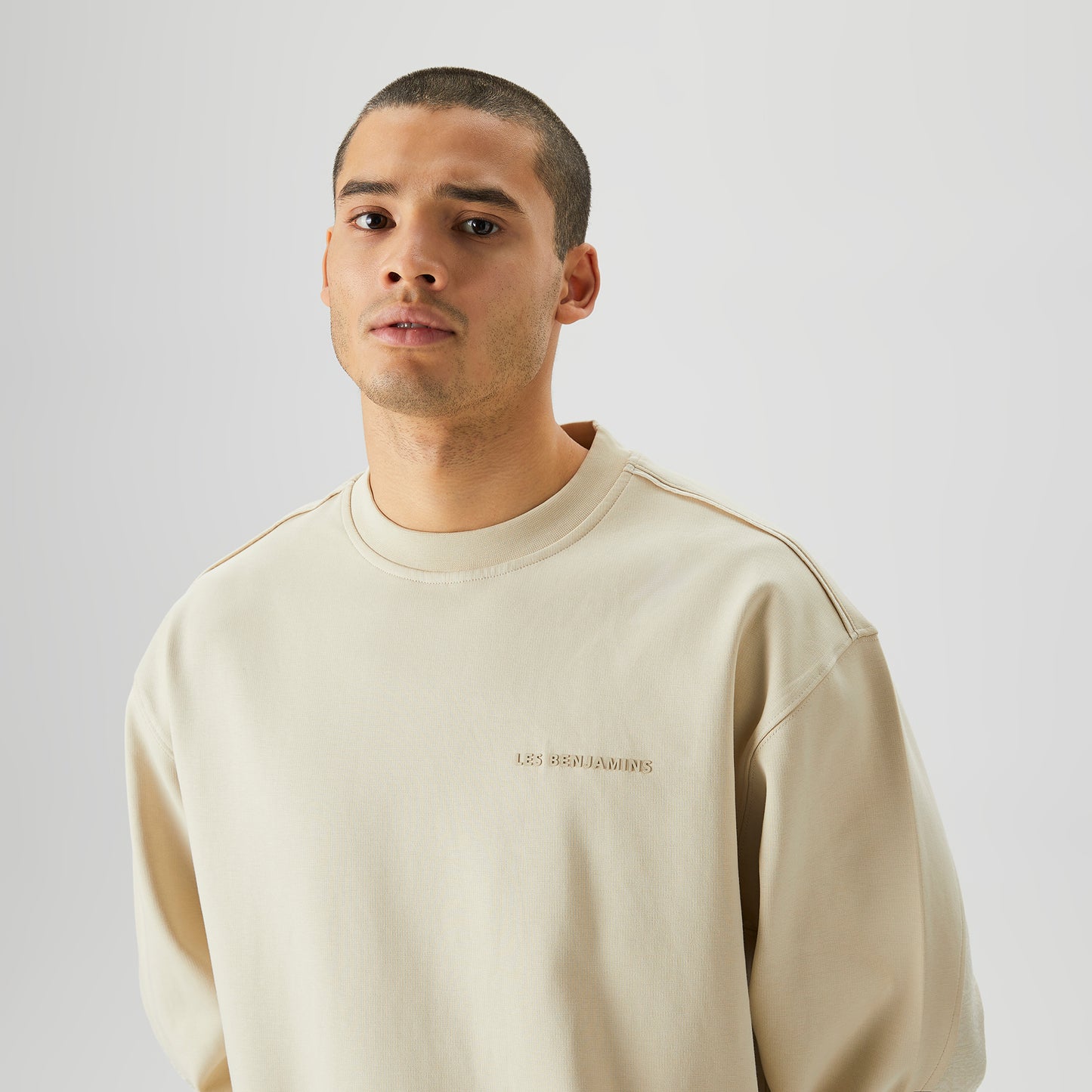 Les Benjamins Classics Erkek Krem Sweatshirt