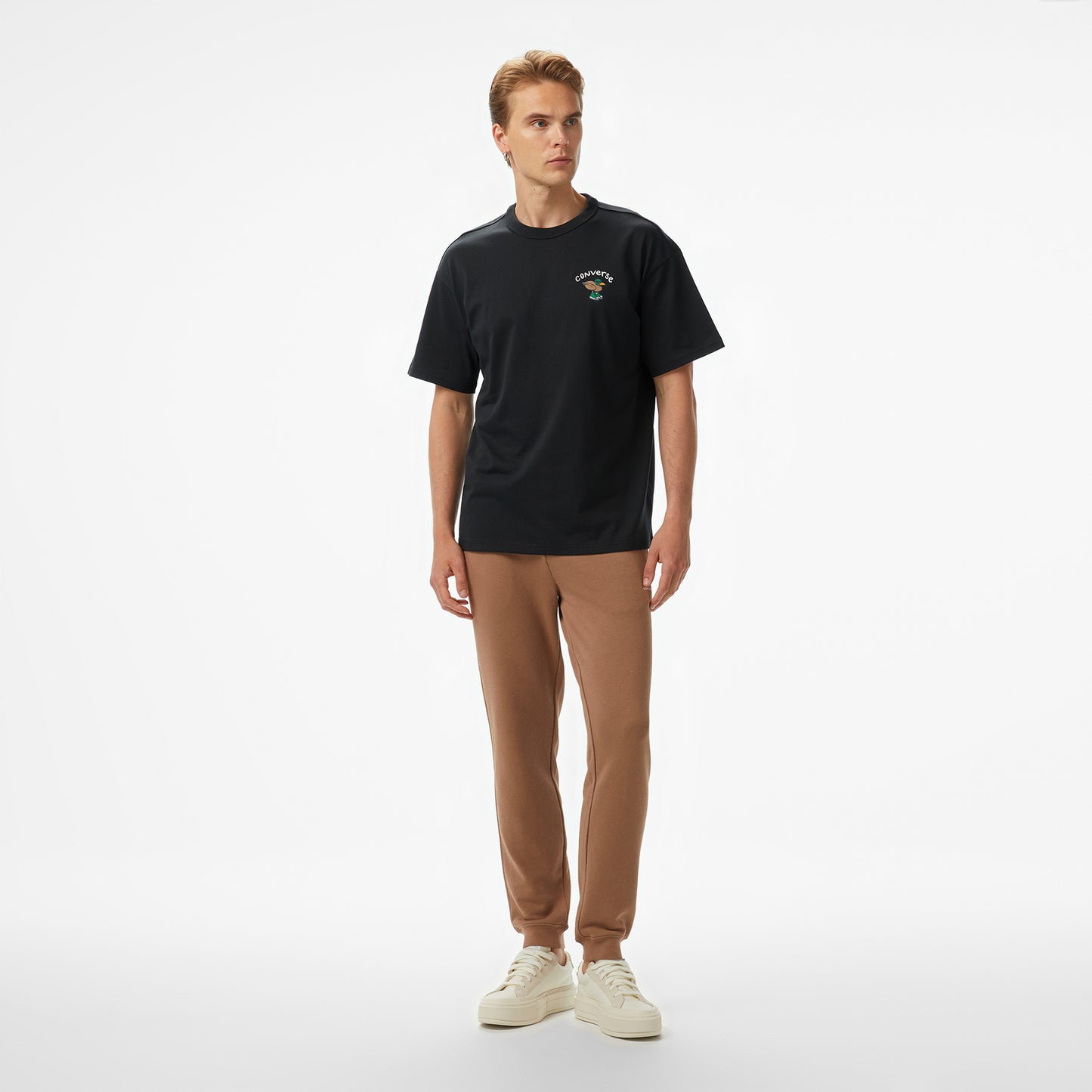 Converse Pool Side Star Chevron Erkek Siyah T-shirt