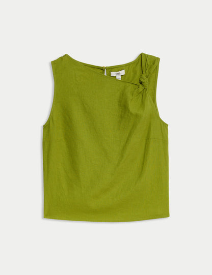 Twist Linen Top