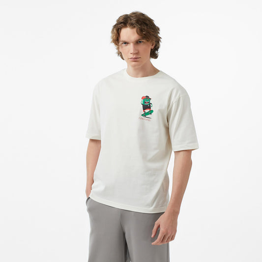 Converse Regular Fit Erkek Krem T-shirt