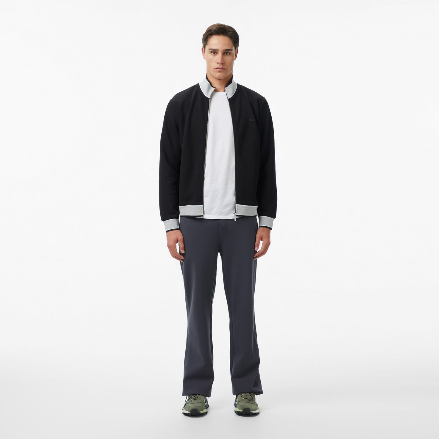 Lacoste Erkek Regular Fit Renk Bloklu Gri Eşofman Altı