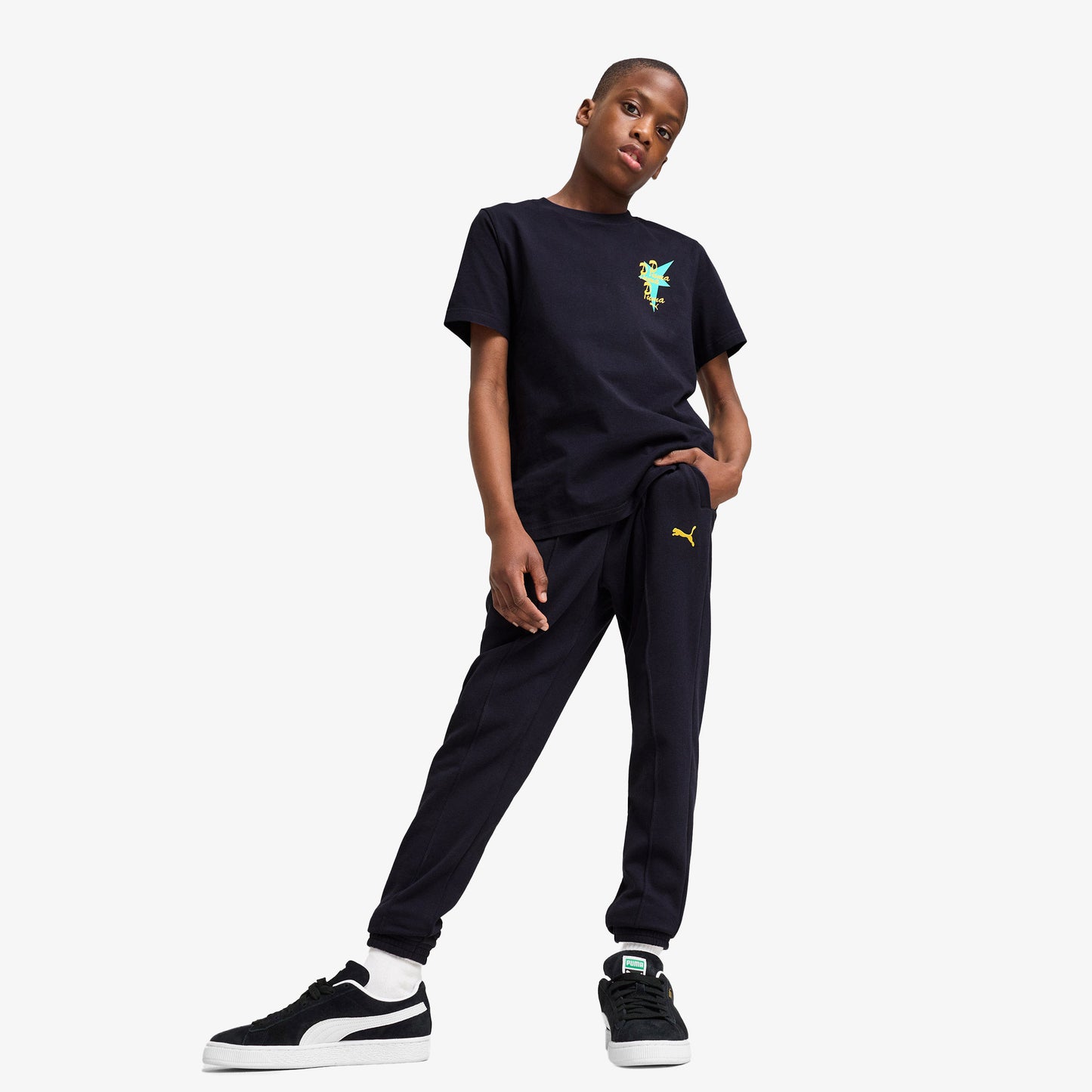 Puma Road To Unity Graphic Çocuk Lacivert T-shirt