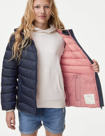 Regular Fit Kapüşonlu Puffer Şişme Mont (6-16 Yaş)