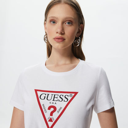 Guess Original Kadın Beyaz T-shirt