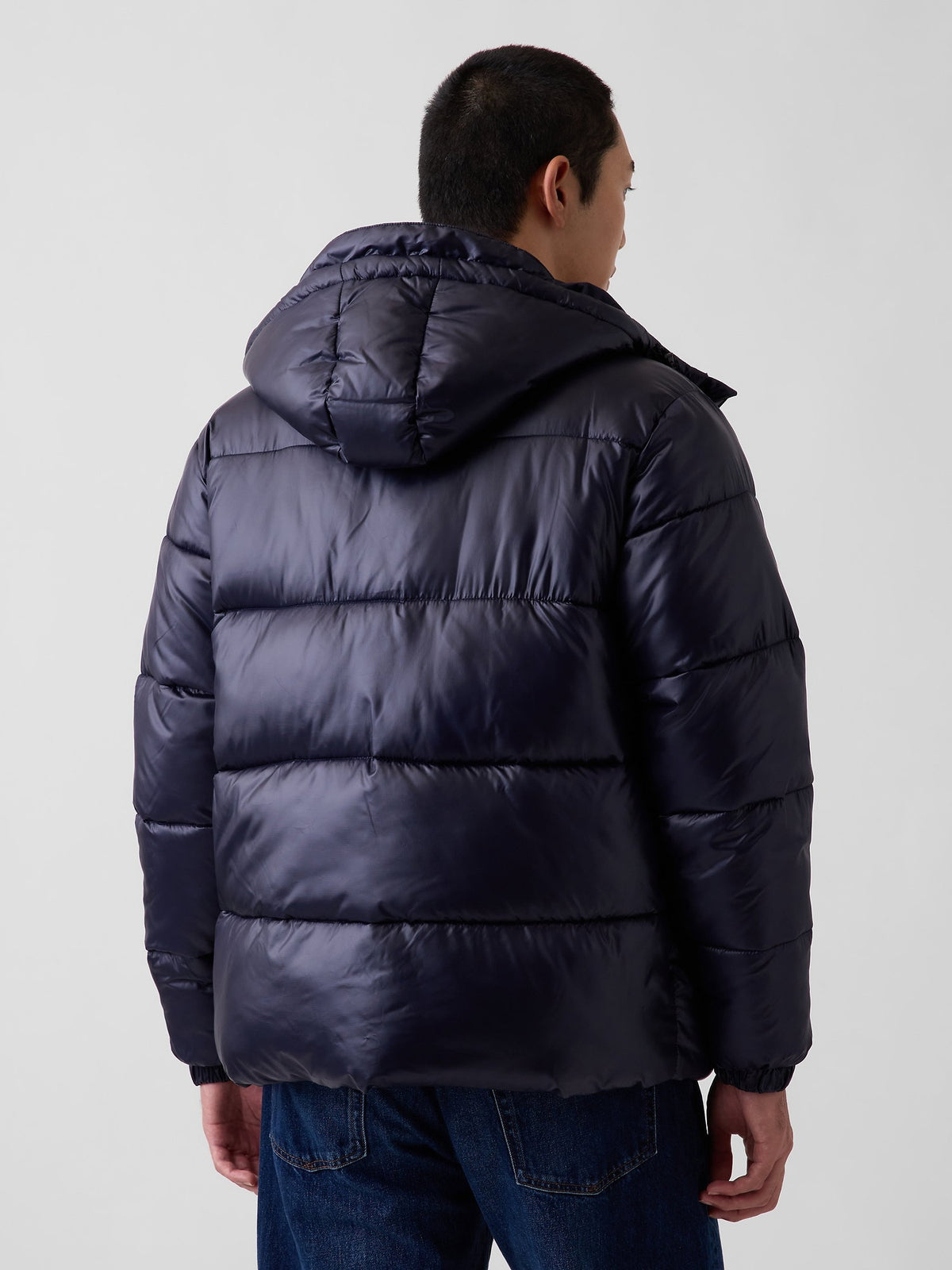 Lacivert Recycled Heavyweight Puffer Şişme Mont