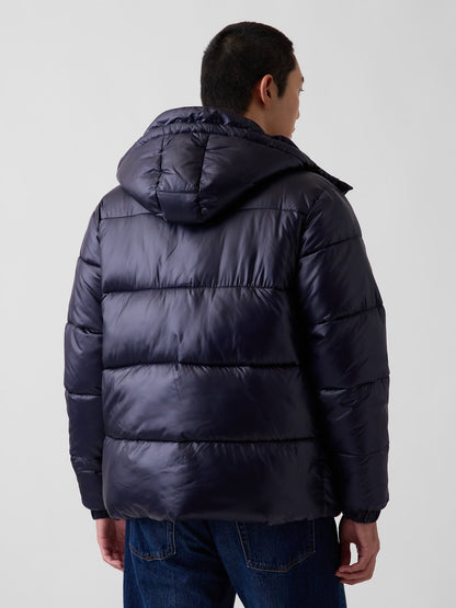 Lacivert Recycled Heavyweight Puffer Şişme Mont
