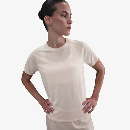 Nike Trail Dri-fit Kadın Krem Koşu T-shirt