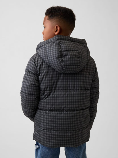 Gri Puffer Şişme Mont