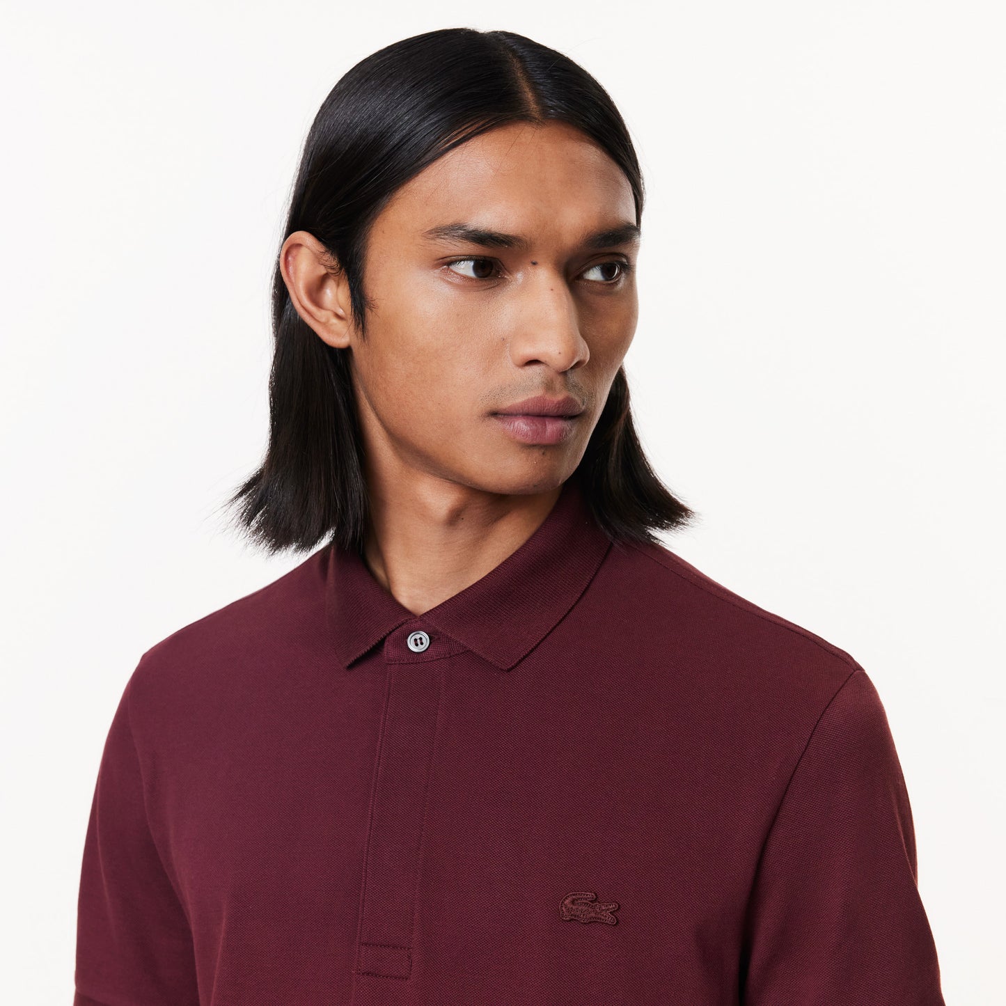 Lacoste Paris erkek Regular Fit Bordo Polo