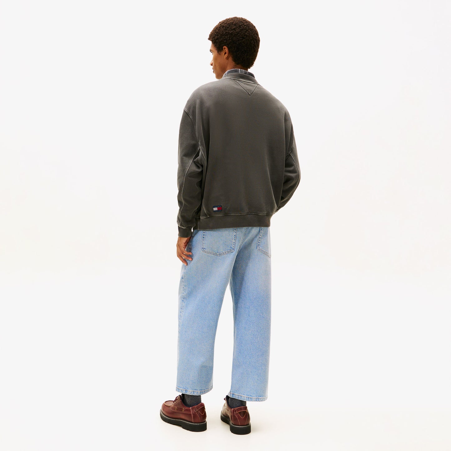 Tommy Hilfiger Jeans 90s Gmd New Classics Crew Erkek Siyah Sweatshirt