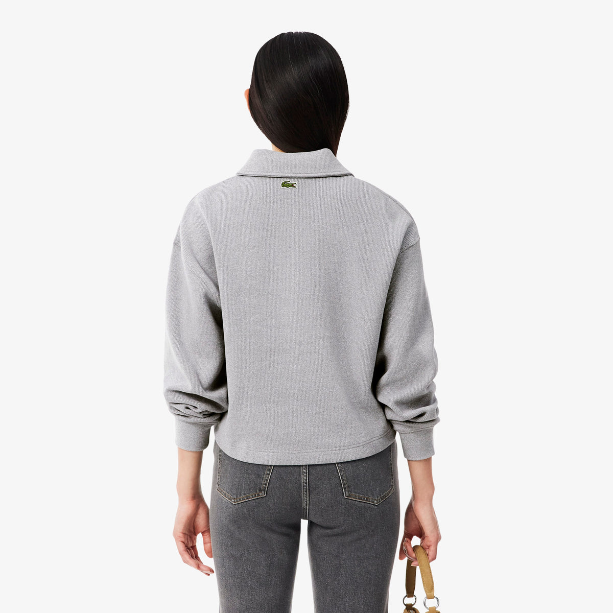 Lacoste Oversize Fit Kadın Gri Sweatshirt