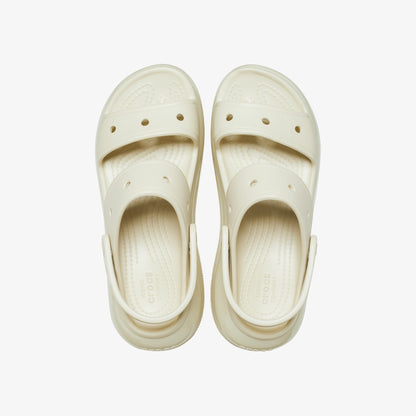 Crocs Classic Mega Crush Kadın Krem Sandalet
