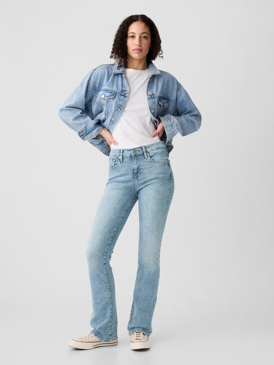 Açık Mavi Mid Rise Baby Boot Washwell™ Jean Pantolon