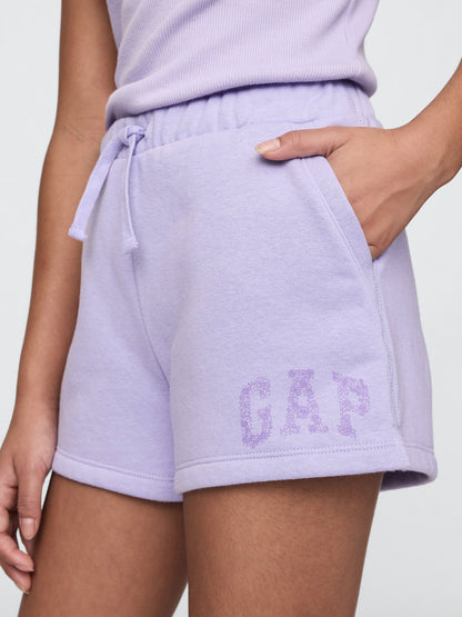 Lila Gap Logo Fransız Havlu Kumaş Pull-on Şort